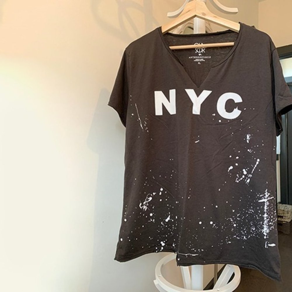 nyc paint splatter tee